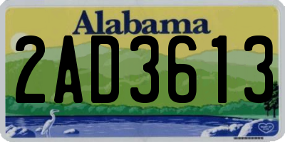 AL license plate 2AD3613