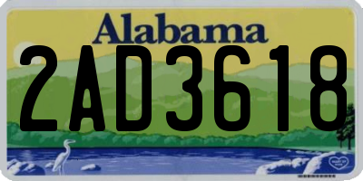 AL license plate 2AD3618