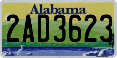 AL license plate 2AD3623