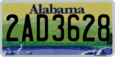 AL license plate 2AD3628
