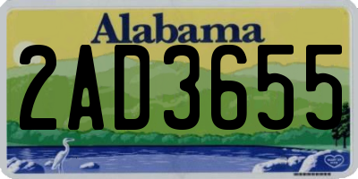 AL license plate 2AD3655