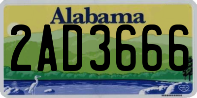 AL license plate 2AD3666