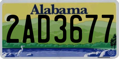 AL license plate 2AD3677