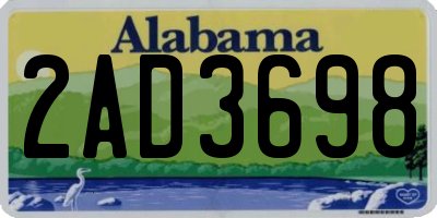 AL license plate 2AD3698
