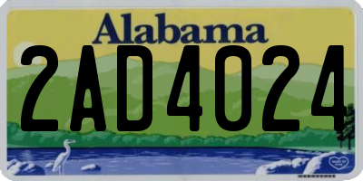 AL license plate 2AD4024