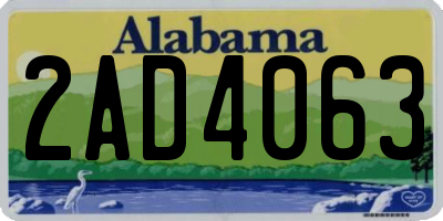 AL license plate 2AD4063