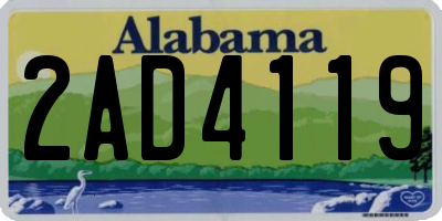 AL license plate 2AD4119