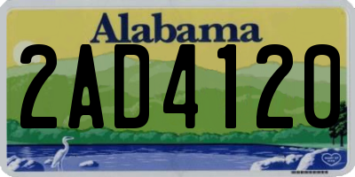 AL license plate 2AD4120