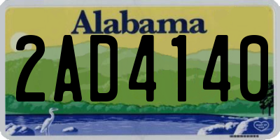 AL license plate 2AD4140
