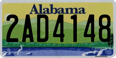 AL license plate 2AD4148