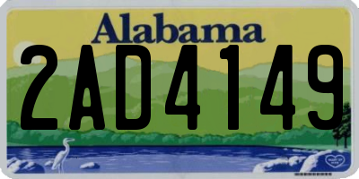 AL license plate 2AD4149