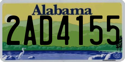 AL license plate 2AD4155