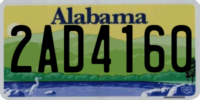 AL license plate 2AD4160