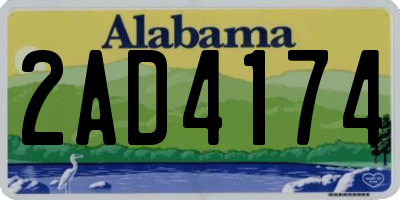 AL license plate 2AD4174