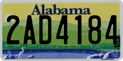AL license plate 2AD4184