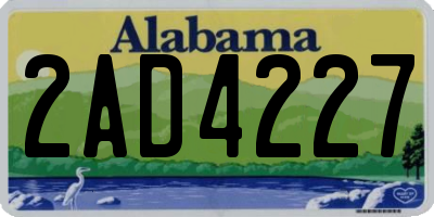 AL license plate 2AD4227
