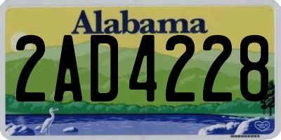 AL license plate 2AD4228