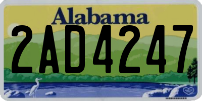 AL license plate 2AD4247