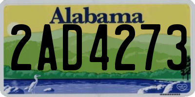 AL license plate 2AD4273