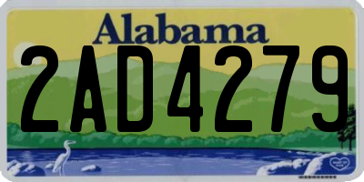 AL license plate 2AD4279