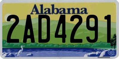 AL license plate 2AD4291