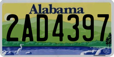 AL license plate 2AD4397