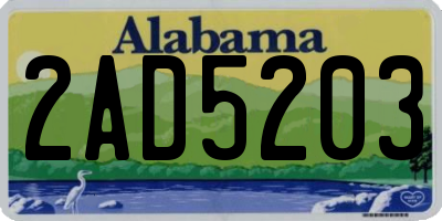 AL license plate 2AD5203