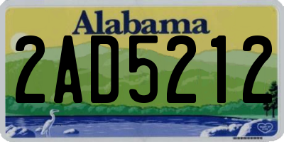 AL license plate 2AD5212