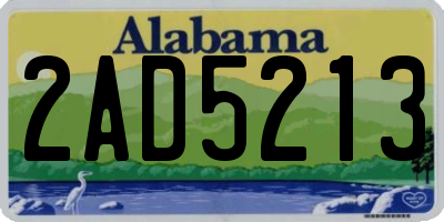 AL license plate 2AD5213