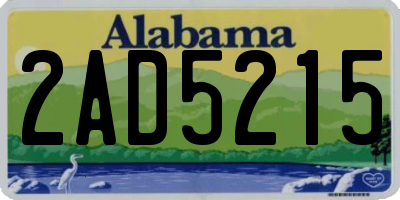 AL license plate 2AD5215