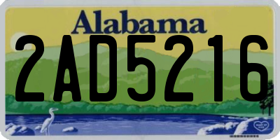 AL license plate 2AD5216