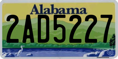 AL license plate 2AD5227