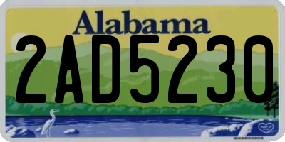 AL license plate 2AD5230