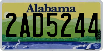 AL license plate 2AD5244