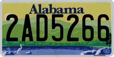 AL license plate 2AD5266