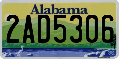 AL license plate 2AD5306