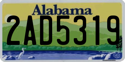 AL license plate 2AD5319