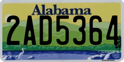 AL license plate 2AD5364