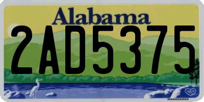 AL license plate 2AD5375