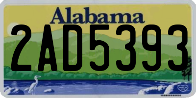 AL license plate 2AD5393