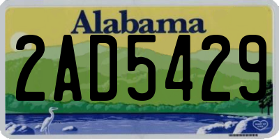 AL license plate 2AD5429