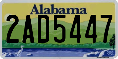 AL license plate 2AD5447