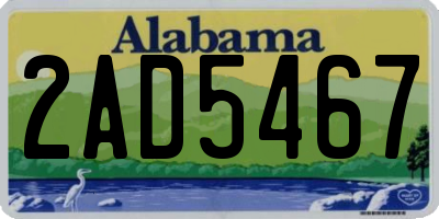 AL license plate 2AD5467