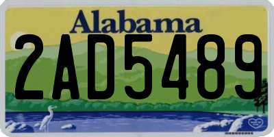 AL license plate 2AD5489