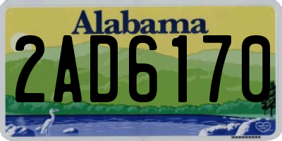 AL license plate 2AD6170