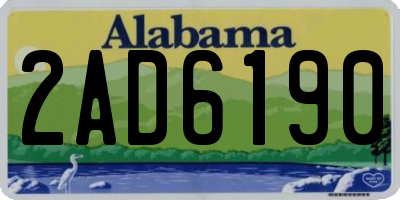 AL license plate 2AD6190