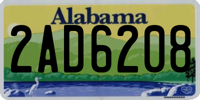 AL license plate 2AD6208