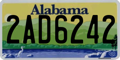 AL license plate 2AD6242