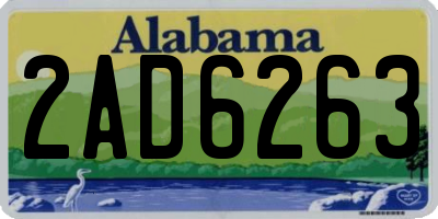 AL license plate 2AD6263