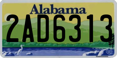 AL license plate 2AD6313